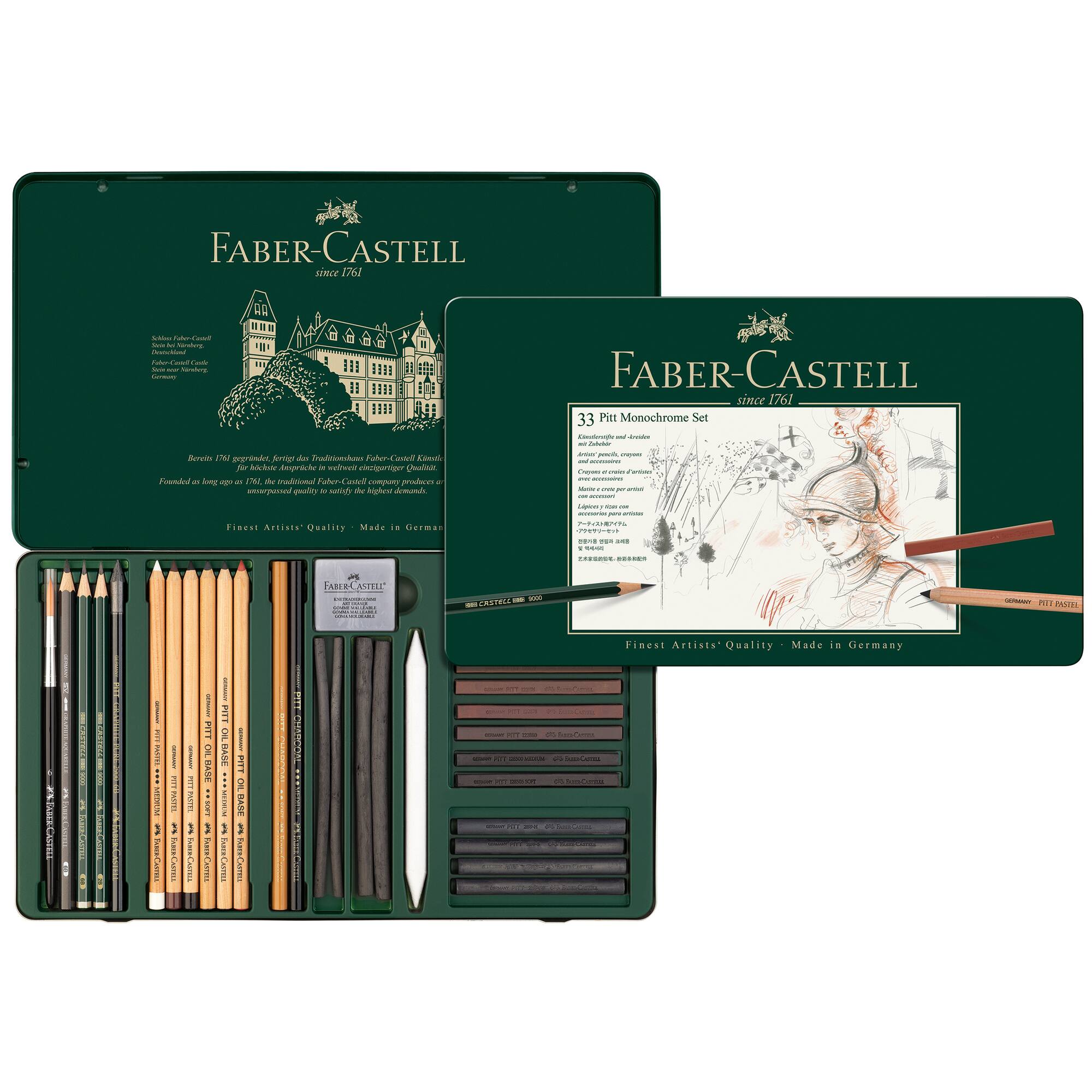 Faber-Castell Pitt Monochrome 33-Piece Set